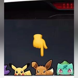 Pokemon Eevee Peeking Decal Vinyl Window Car Detail Wall Decor Anime